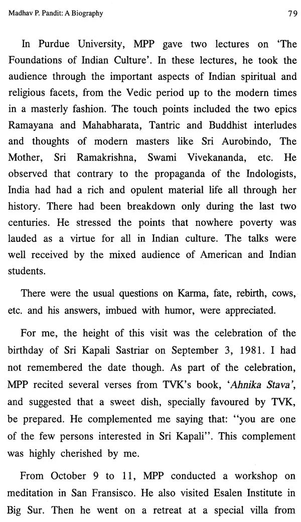 Madhav P Pandit - A Biography