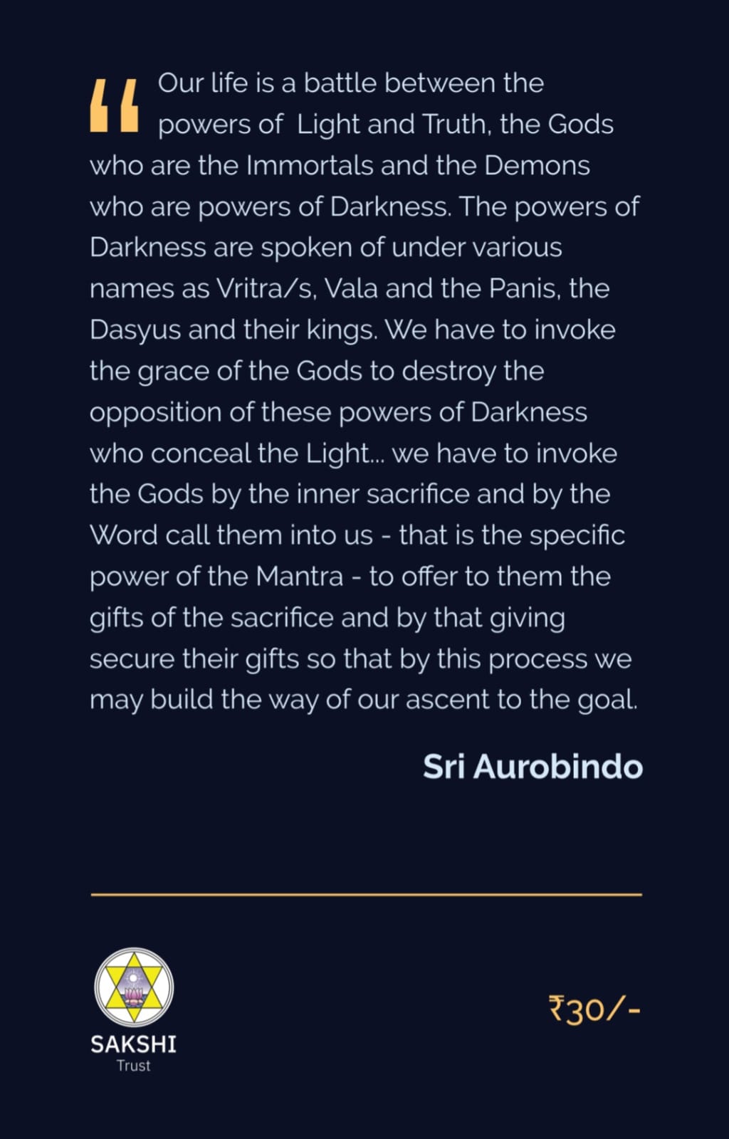 Towards a Consummate Life in the Light of the Vedas