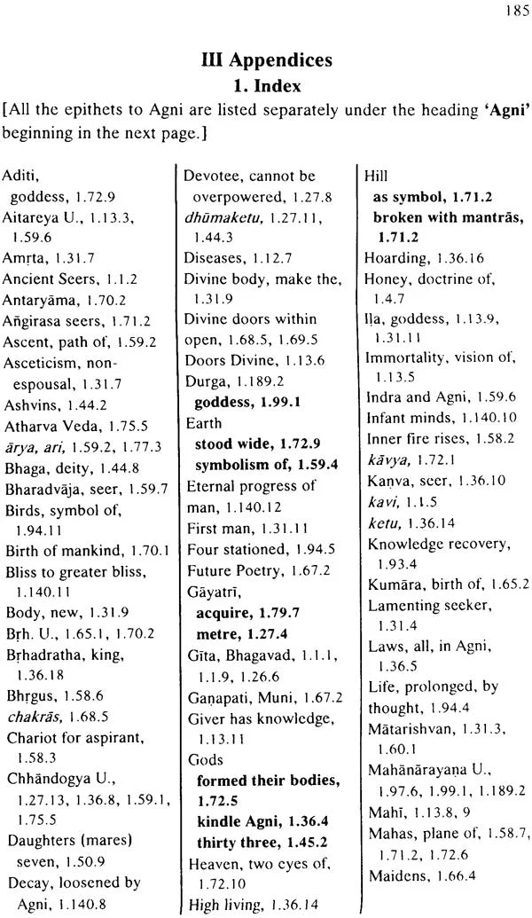 Agni in Rig Veda - First 300 Mantra-s by 12 Rishi-s